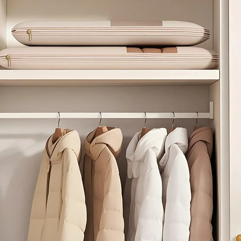 Compressed Hanging Clothes Storage Bag – Visible Wardrobe Organiser