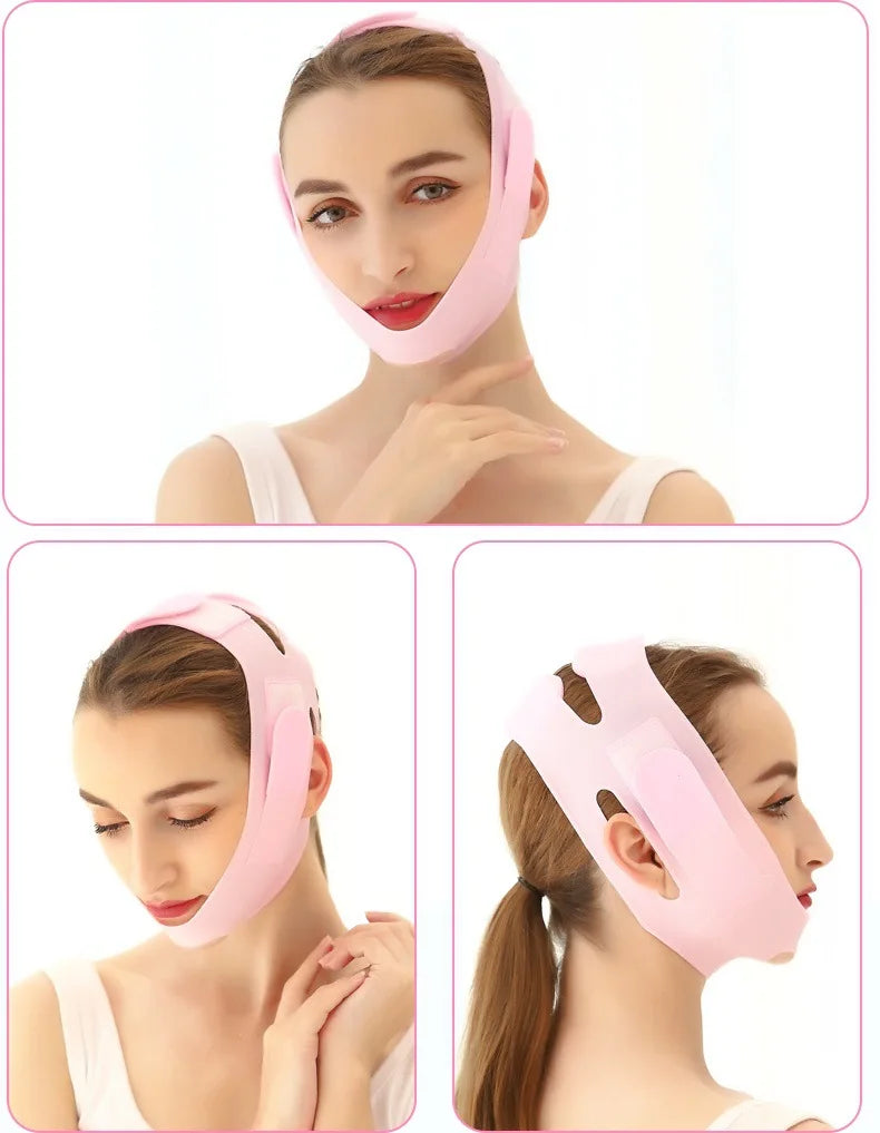 Silicone V-Line Face Lifting Mask – Reusable Chin & Neck Support Band