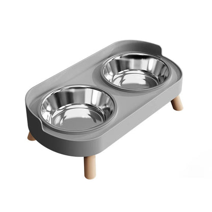 Colourful Stainless Steel Double Pet Bowl – Food & Water Feeding Station for Cats & Dogs