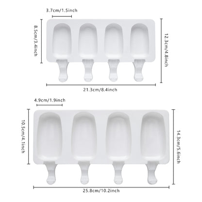 4-Cavity Silicone Popsicle Mould – Homemade Ice Cream & Cake Pop Maker