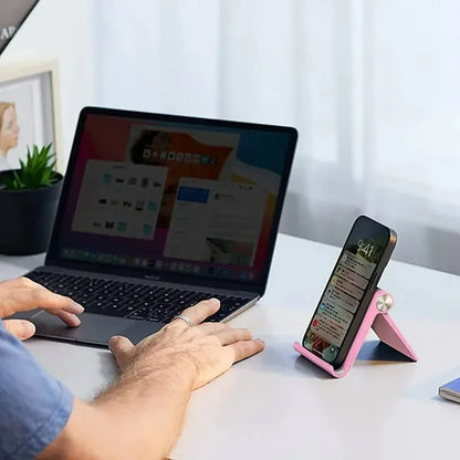 Adjustable Foldable Phone Stand – Portable Desktop Mobile Holder