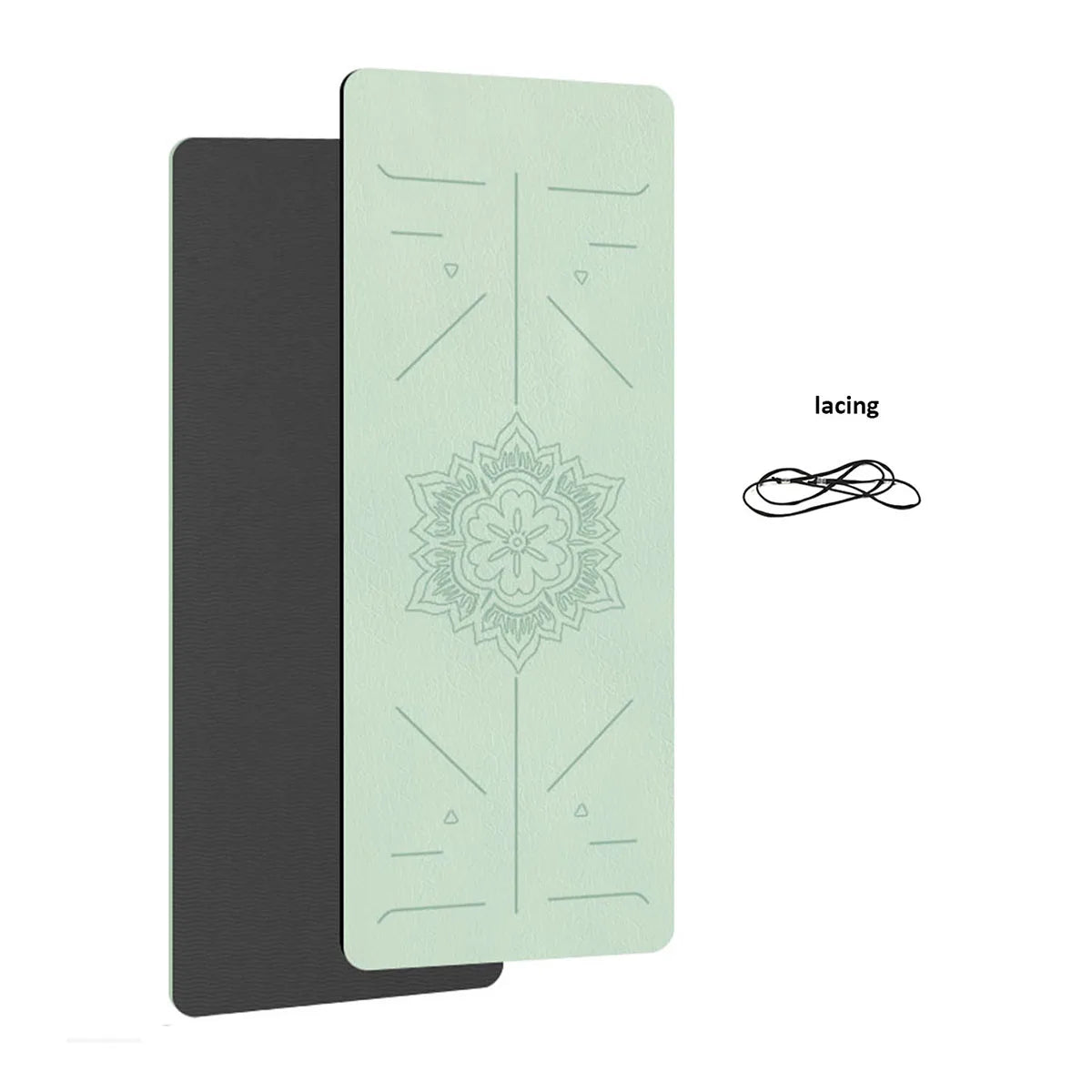 Eco-Friendly TPE Yoga Mat – 6mm Non-Slip Exercise & Pilates Mat (180 × 57cm)