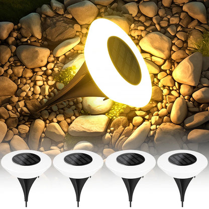 Solar LED Ground Lights – Waterproof Outdoor Pathway & Garden Lights (1 or 4 Pack)