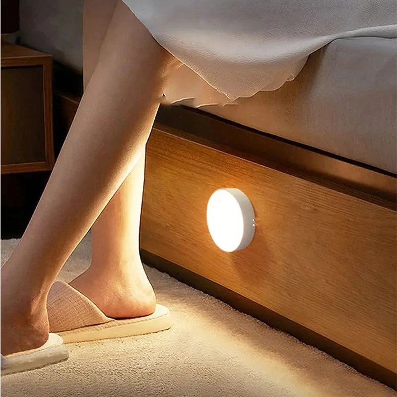 Motion Sensor LED Night Light – Wireless Rechargeable Lamp