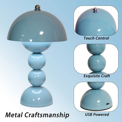 Retro Mushroom Touch Table Lamp – Dimmable Decorative Bedside & Desk Light