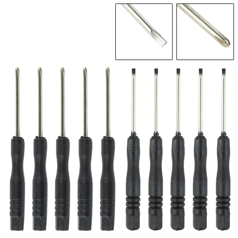 Mini Slotted & Cross Screwdriver Set – 3,22"  / 2mm (10Pcs)