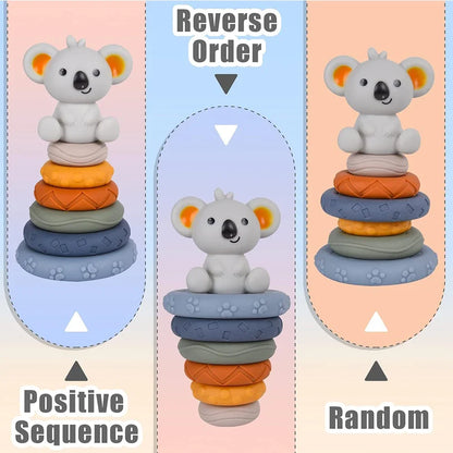 Soft Silicone Baby Building Blocks – Stack, Squeeze & Sensory Play Set