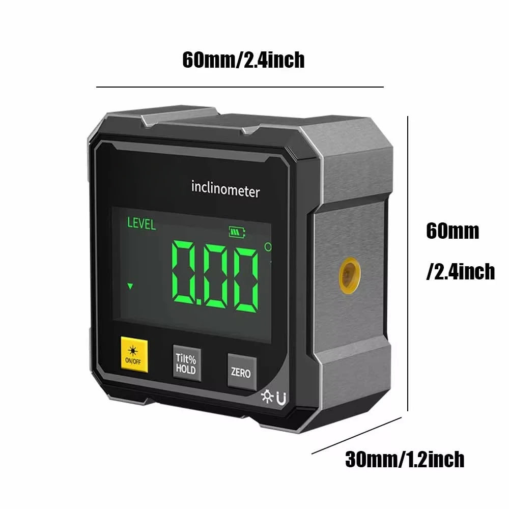 Digital Angle Gauge with Dual Laser – Rechargeable Magnetic Inclinometer & Electronic Protractor