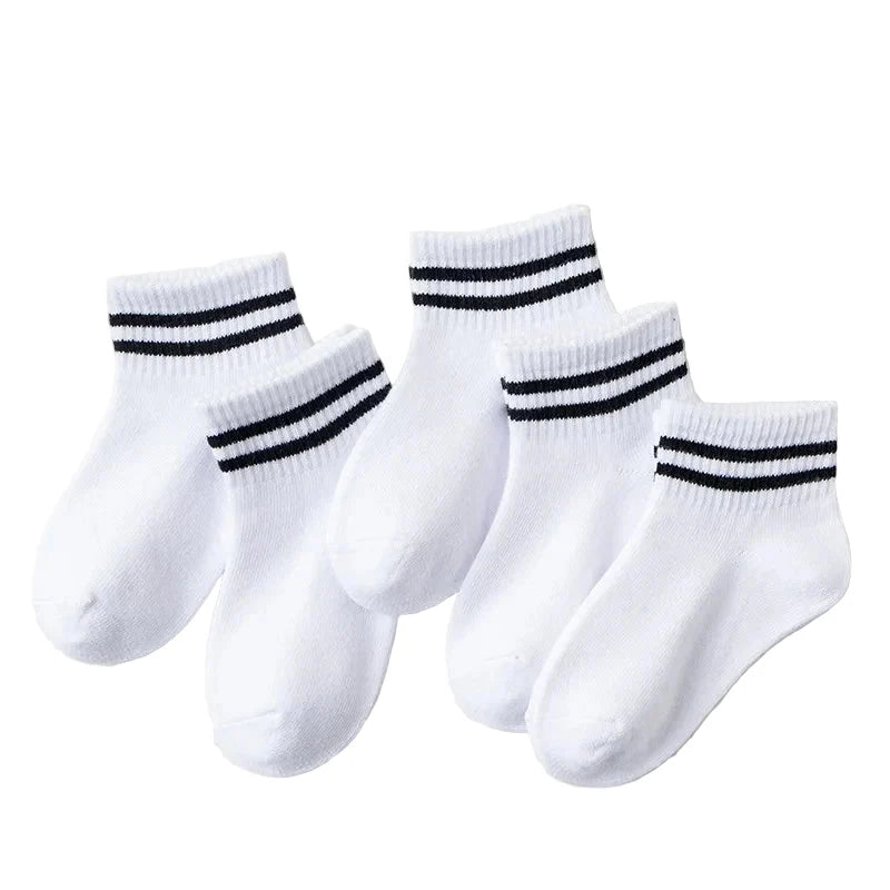 5 Pairs of Cotton Socks – For Boys & Girls (1–12 Years)
