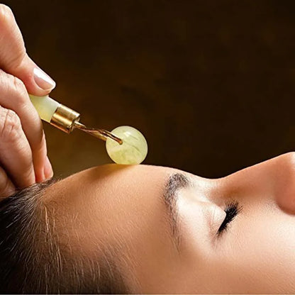 Natural Jade Facial Roller & Gua Sha Set – Beauty Massage Tool for Face & Skin Care