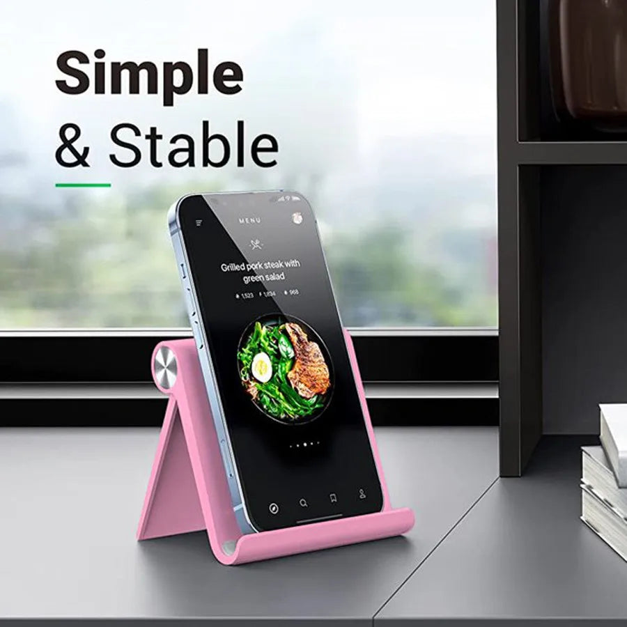 Adjustable Foldable Phone Stand – Portable Desktop Mobile Holder