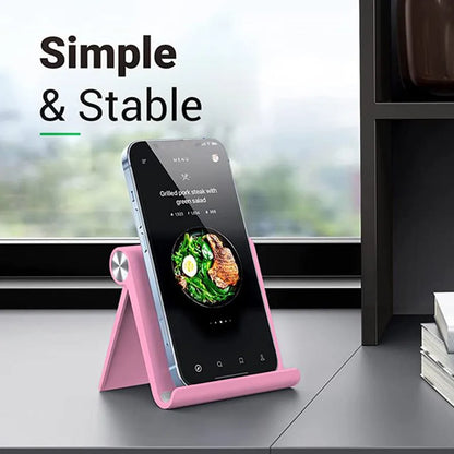 Adjustable Foldable Phone Stand – Portable Desktop Mobile Holder
