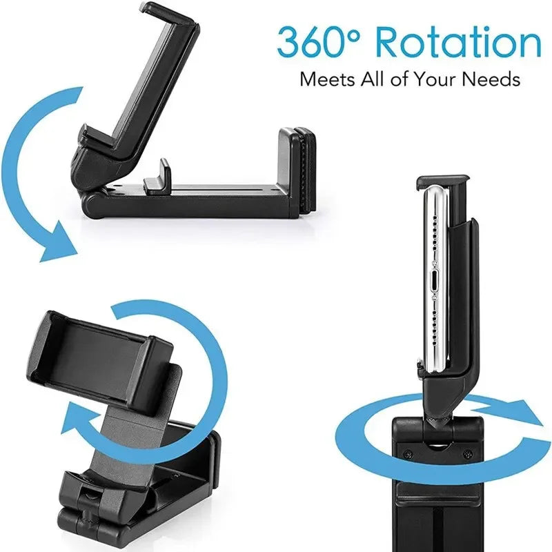 360° Travel Phone Holder – Clip-On Airplane & Desk Mount Stand