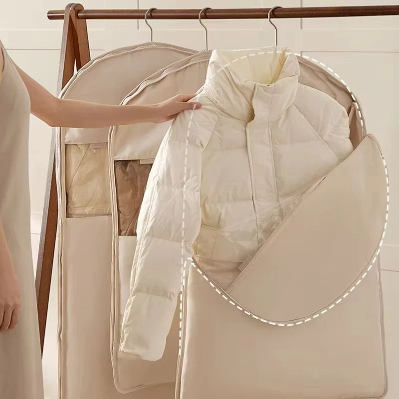Compressed Hanging Clothes Storage Bag – Visible Wardrobe Organiser