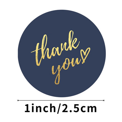 Thank You Stickers – Round Packaging & Gift Sealing Labels