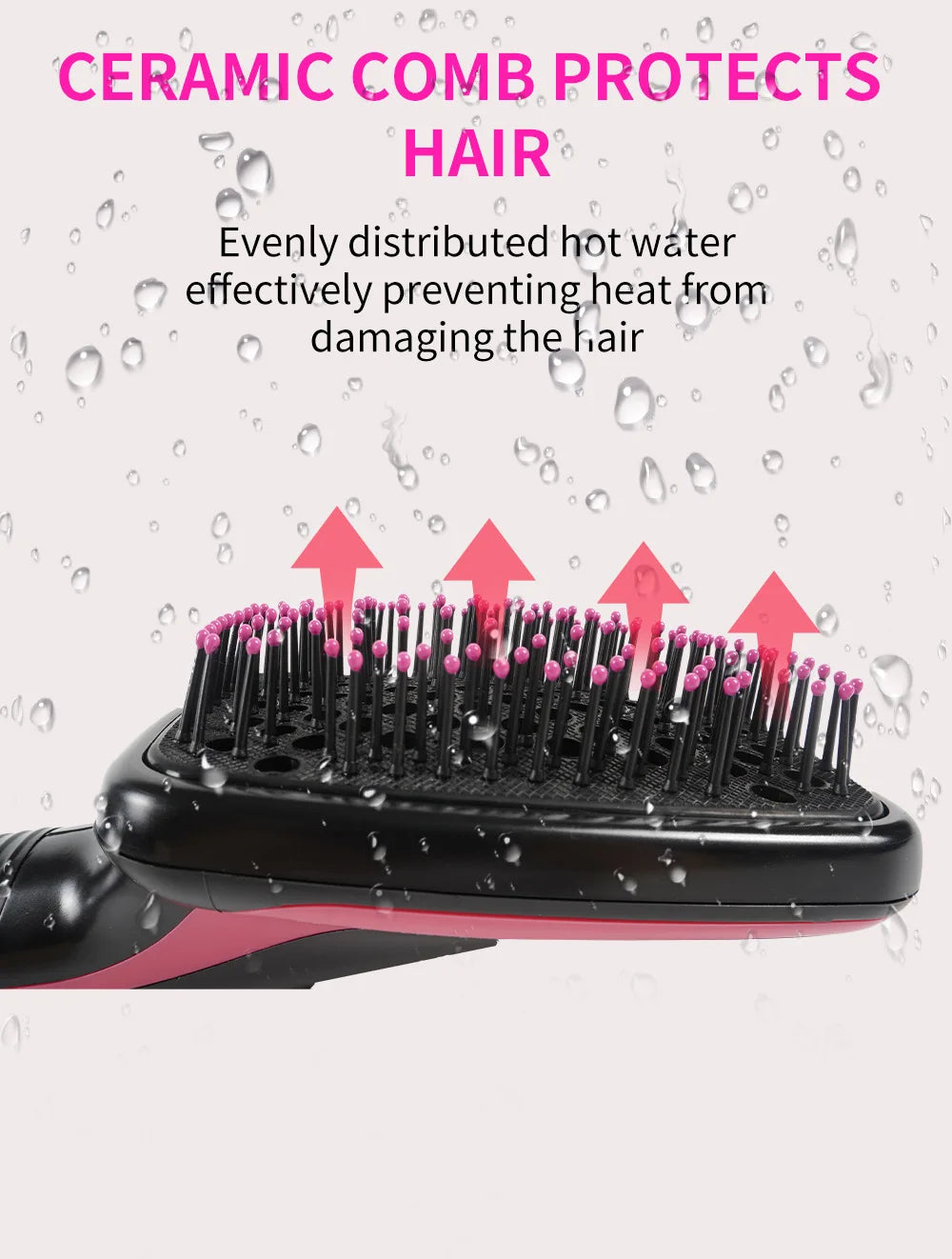 3-in-1 Hot Air Hair Dryer Brush – Ionic Blow Dryer, Straightener & Styling Comb