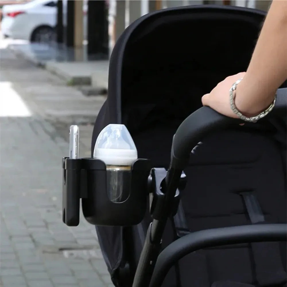 Stroller Cup Holder with Phone Holder – Anti-Slip Pram Accessory