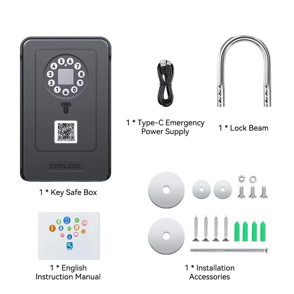 Bluetooth Fingerprint Key Lock Box