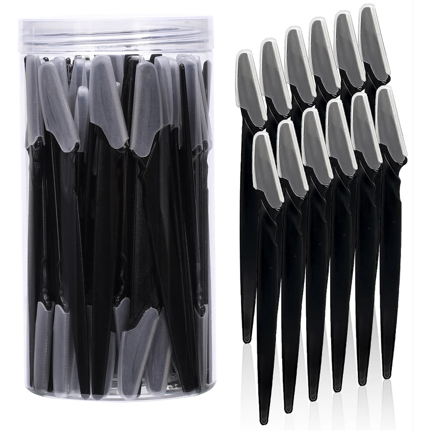 Eyebrow & Facial Razors – Precision Dermaplaning Razors with Safety Cover (5, 10 or 40 Pack)
