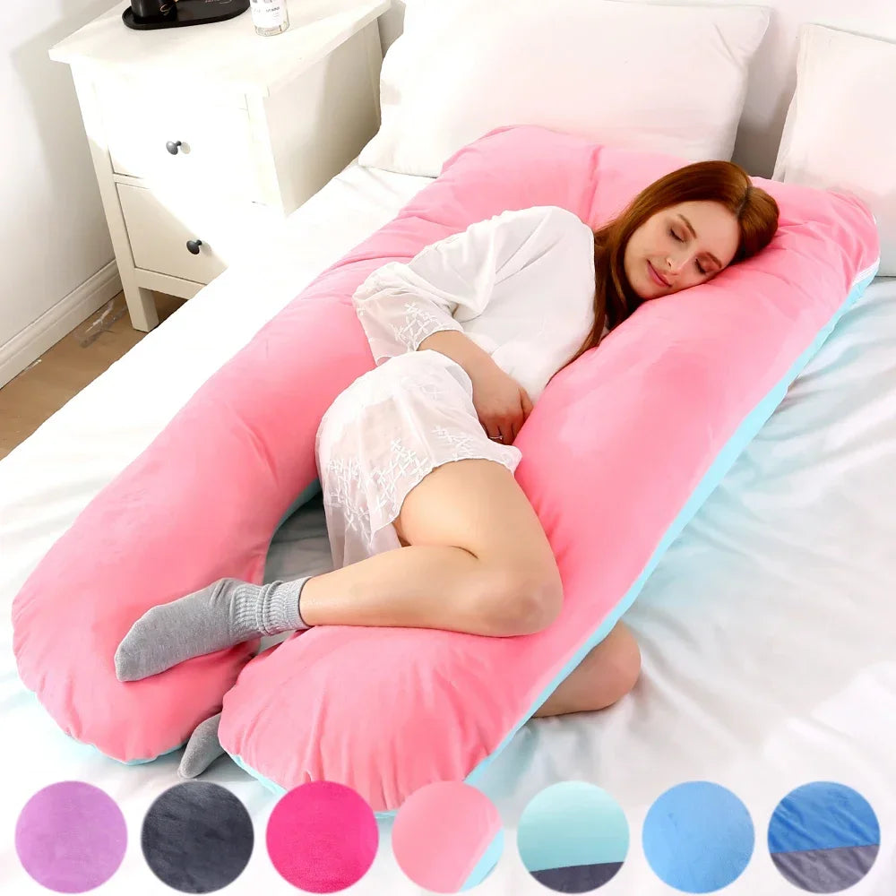 U-Shaped Pregnancy Pillow – Full Body Maternity Support Cushion (120 x 70cm)