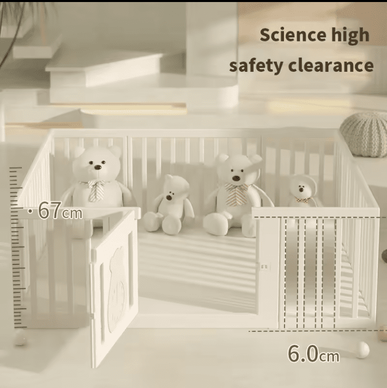 12+2 baby playpen white