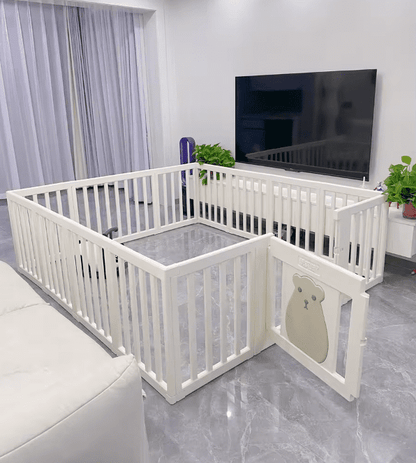 12+2 baby playpen white