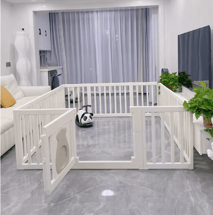 12+2 baby playpen white