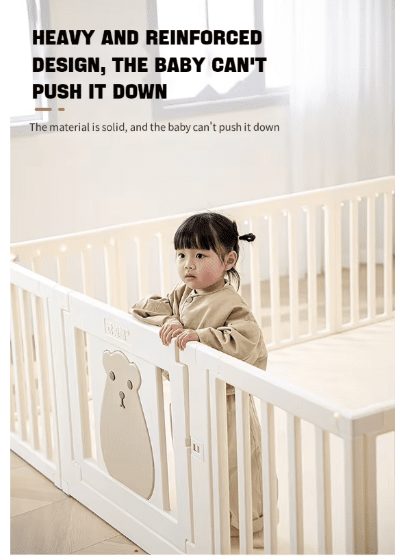 8+2 baby playpen white