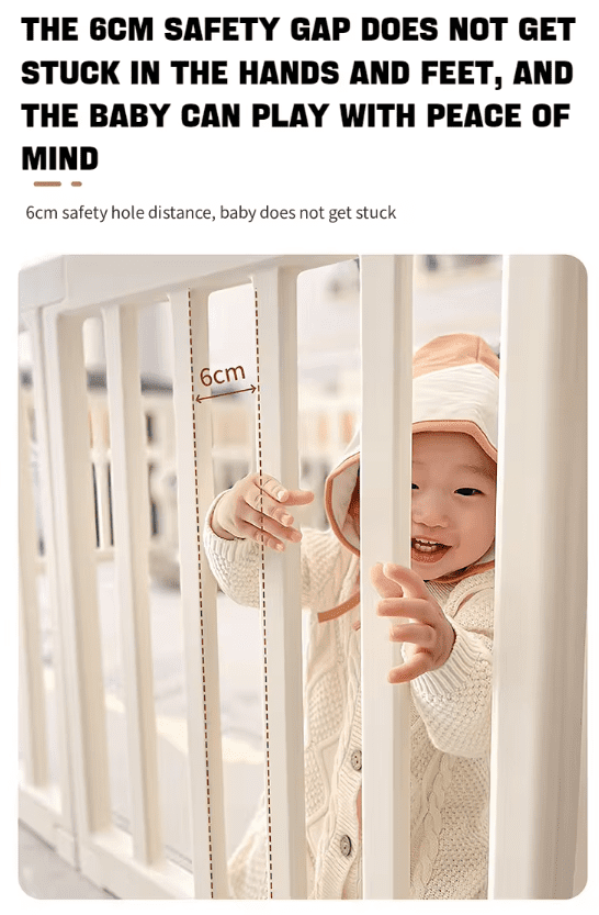 12+2 baby playpen white