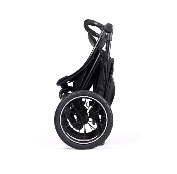 Newborn Pram – EasyGo 2+ Three Wheel Stroller with Car Seat and ISOFIX Base (Black)