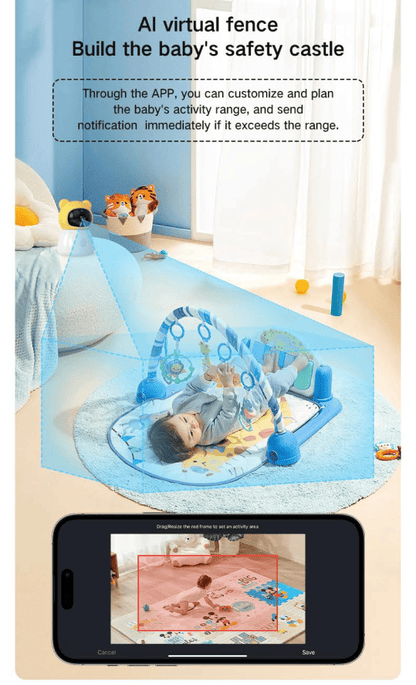 Dual Mode 5″ Baby Monitor with Night Vision & Motion Detection – Yellow