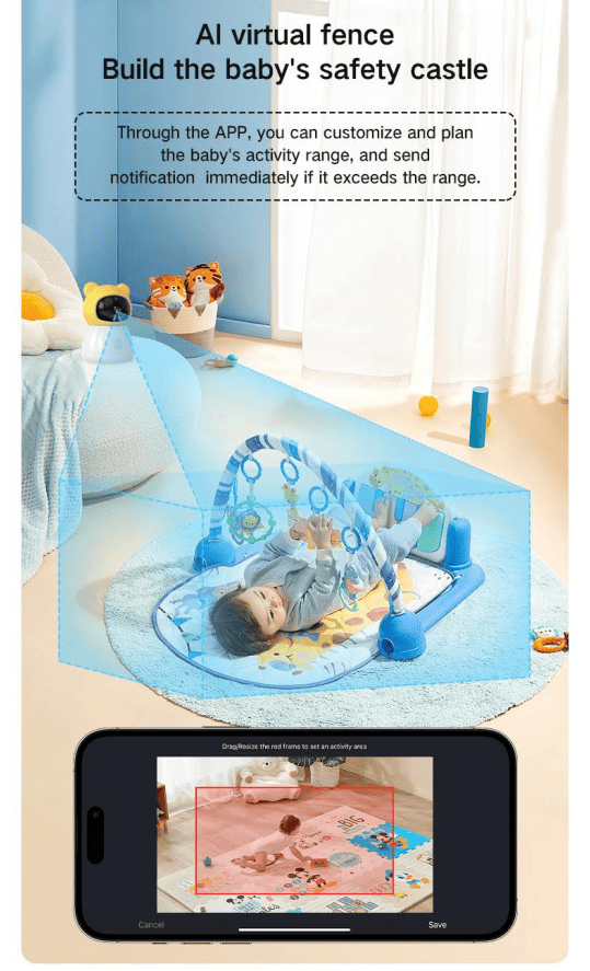 Dual Mode 5" Baby Monitor with Night Vision & Motion Detection – Blue - image 5