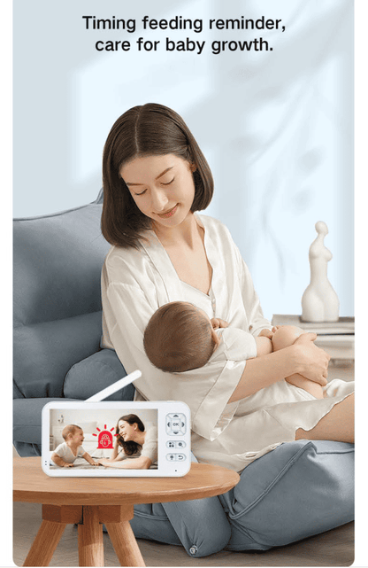 Dual Mode 5″ Baby Monitor with Night Vision & Motion Detection – Yellow
