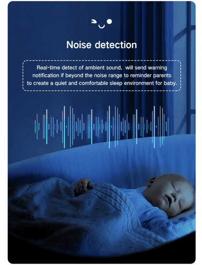 Dual Mode 5" Baby Monitor with Night Vision & Motion Detection – Blue