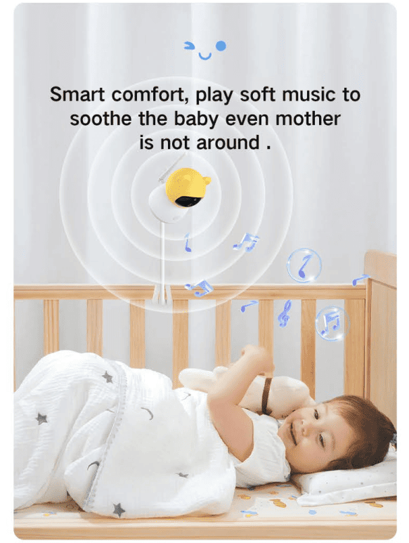 Dual Mode 5″ Baby Monitor with Night Vision & Motion Detection – Yellow