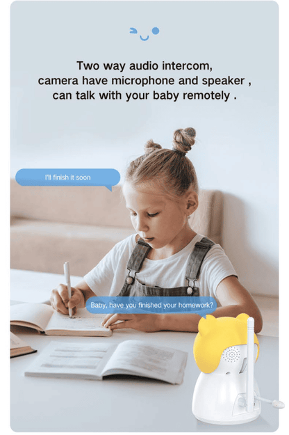 Dual Mode 5″ Baby Monitor with Night Vision & Motion Detection – Yellow