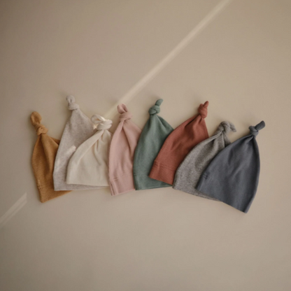 Mushie - Ribbed Baby Beanie 0-3 Months