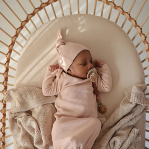 Mushie - Ribbed Baby Beanie 0-3 Months