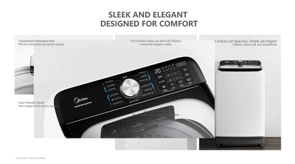 Midea 9kg Top Load Washing Machine – Rear Control