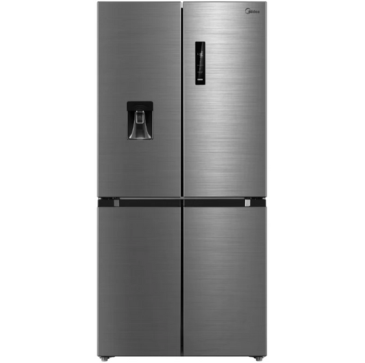 Midea 470L Cross Door Fridge Freezer Stainless Steel with Water Dispenser MDRF632FGD46APW