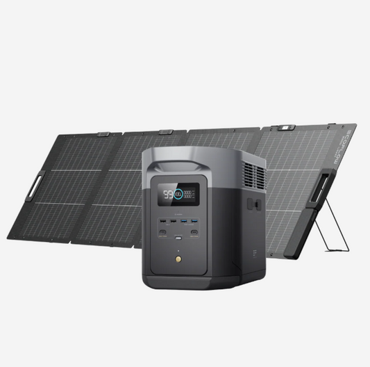 EcoFlow DELTA 2 Max + 220W Lightweight Portable Solar Panel