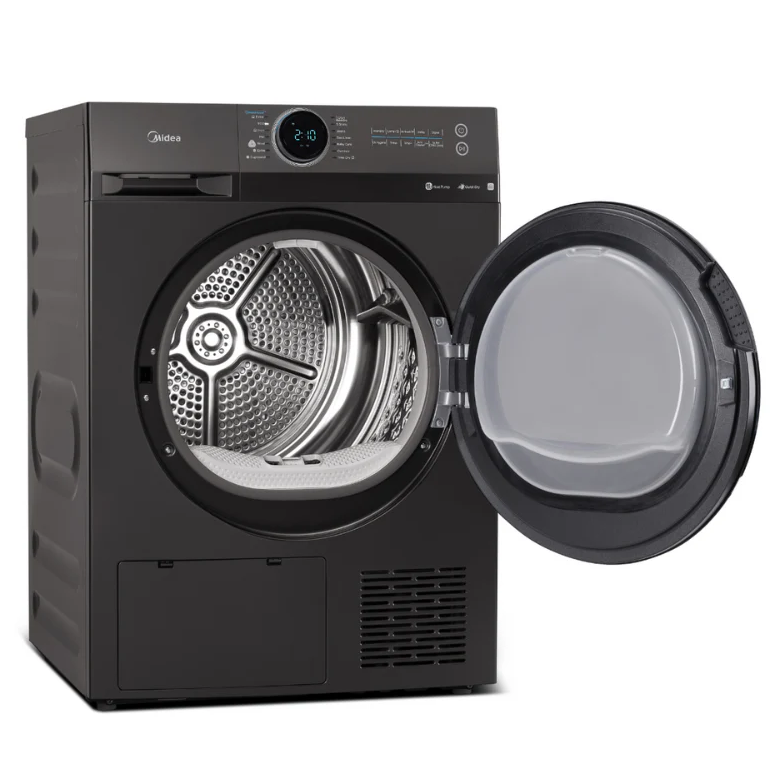 Midea 9kg Heat Pump Tumble Dryer with Smart Control – Black | MD200H90WB/T-AU