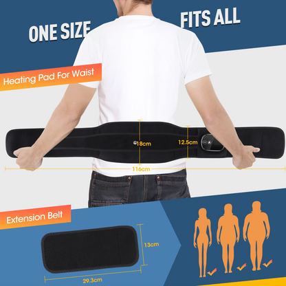 Heating Waist Massage Belt – Infrared Lumbar Support & Hot Compress Brace
