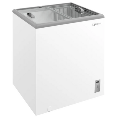 Midea 82L Chest Showcase Fridge/Freezer – Flat Glass Door Inverter | MDRZ163FGM01AP