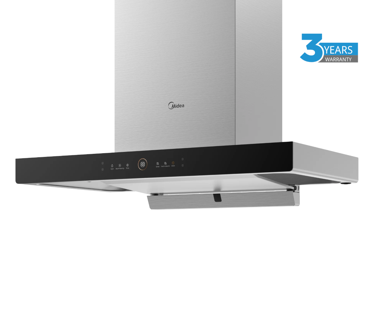 Midea 90cm T-Shape Rangehood with Steam Wash – 90M80