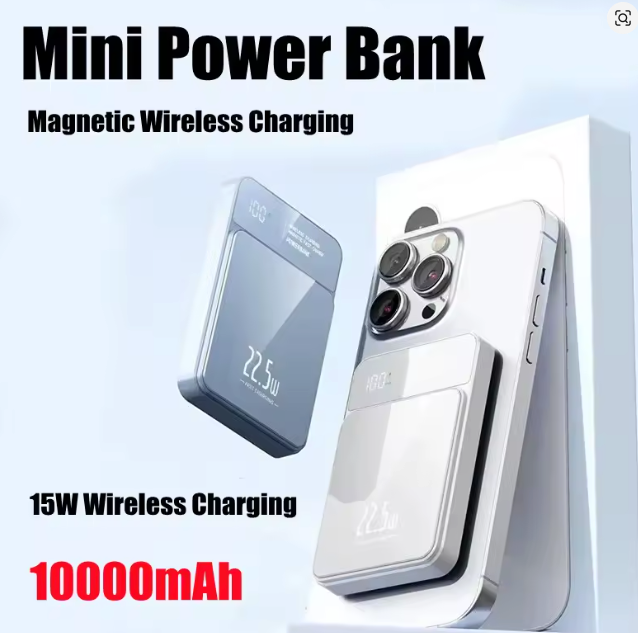 Magnetic Wireless Power Bank – Portable Fast Charger for iPhone & MagSafe