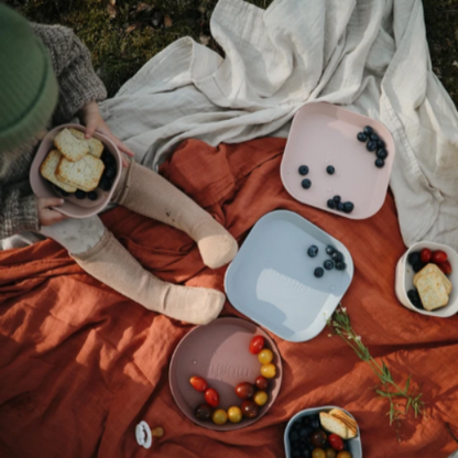 Mushie - Square Dinnerware Set of 2