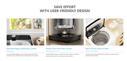 Midea 8kg Top Load Washing Machine – Rear Control