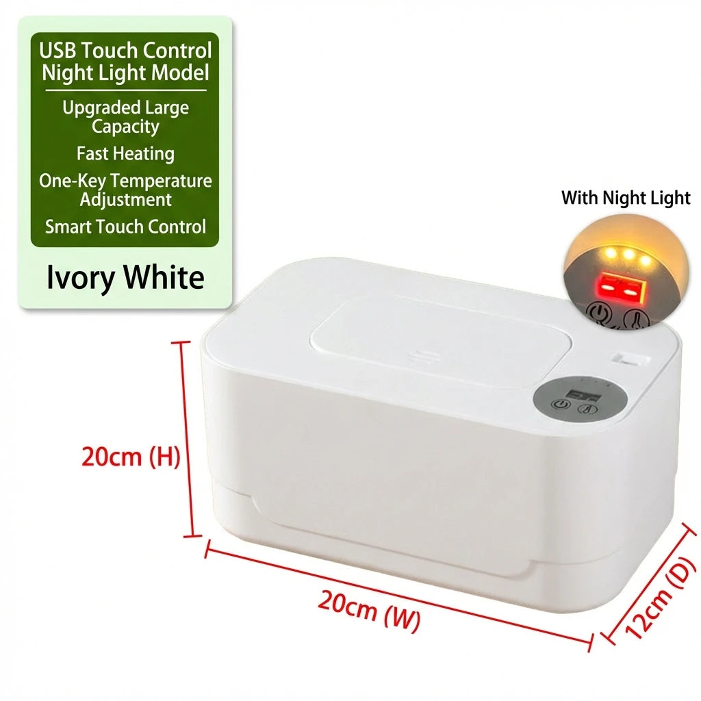 Portable Baby Wipe Warmer with LED Temperature Display