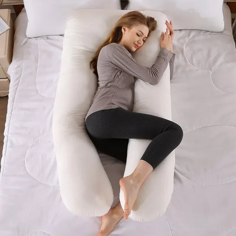U-Shaped Pregnancy Pillow – Full Body Maternity Support Cushion (120 x 70cm)